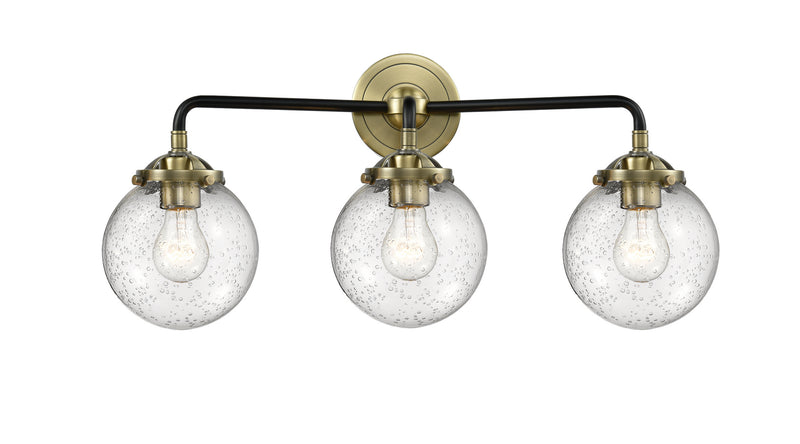 Innovations 284-3W-BAB-G204-6 Three Light Bath Vanity, Black Antique Brass