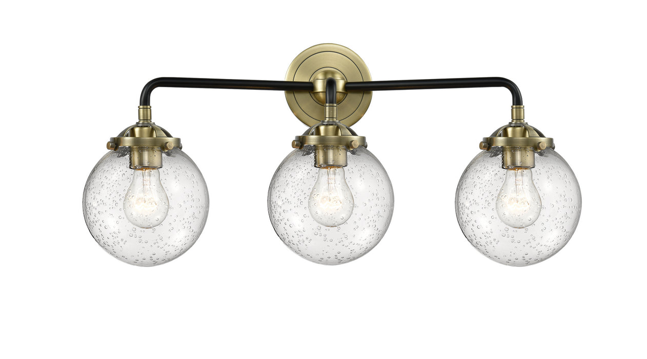 Innovations 284-3W-BAB-G204-6 Three Light Bath Vanity, Black Antique Brass