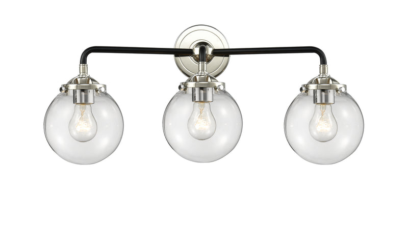 Innovations 284-3W-BPN-G202-6 Three Light Bath Vanity, Black Polished Nickel