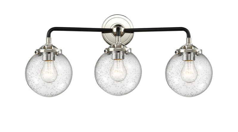 Innovations 284-3W-BPN-G204-6 Three Light Bath Vanity, Black Polished Nickel