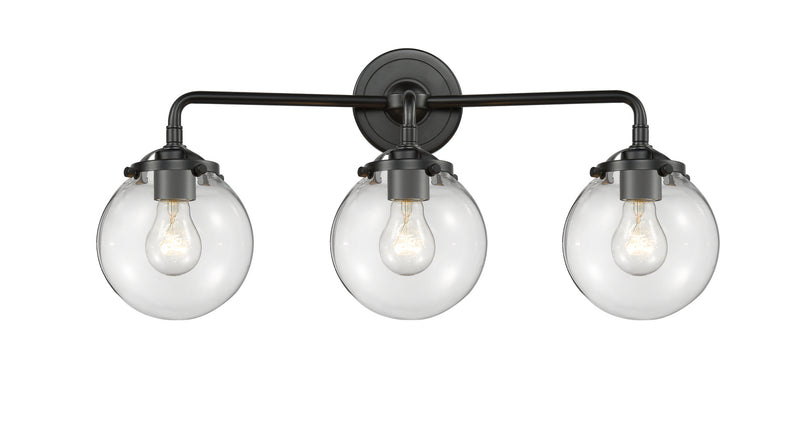 Innovations 284-3W-OB-G202-6 Three Light Bath Vanity, Oil Rubbed Bronze