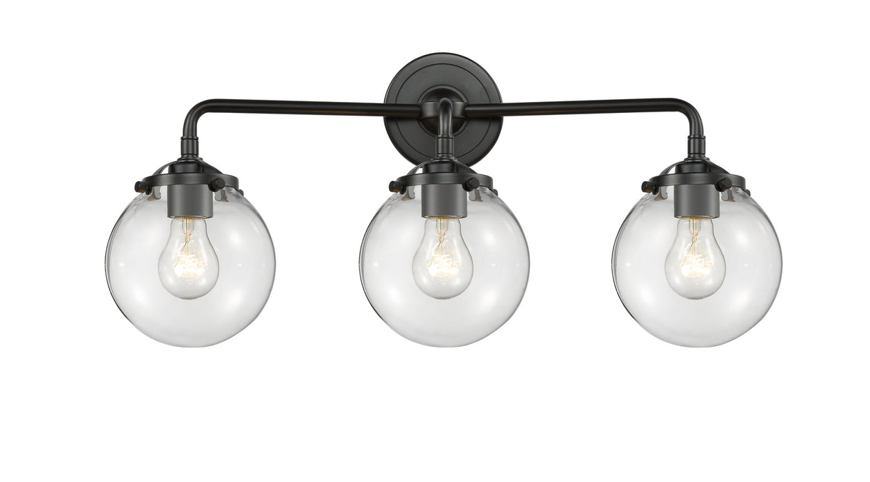 Innovations 284-3W-OB-G202-6 Three Light Bath Vanity, Oil Rubbed Bronze