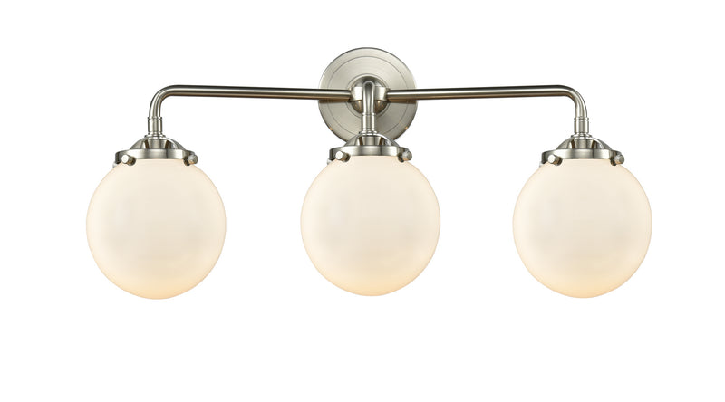 Innovations 284-3W-SN-G201-6 Three Light Bath Vanity, Brushed Satin Nickel