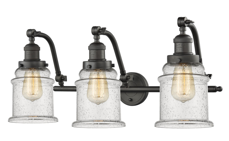Innovations 515-3W-OB-G184 Three Light Bath Vanity, Oil Rubbed Bronze