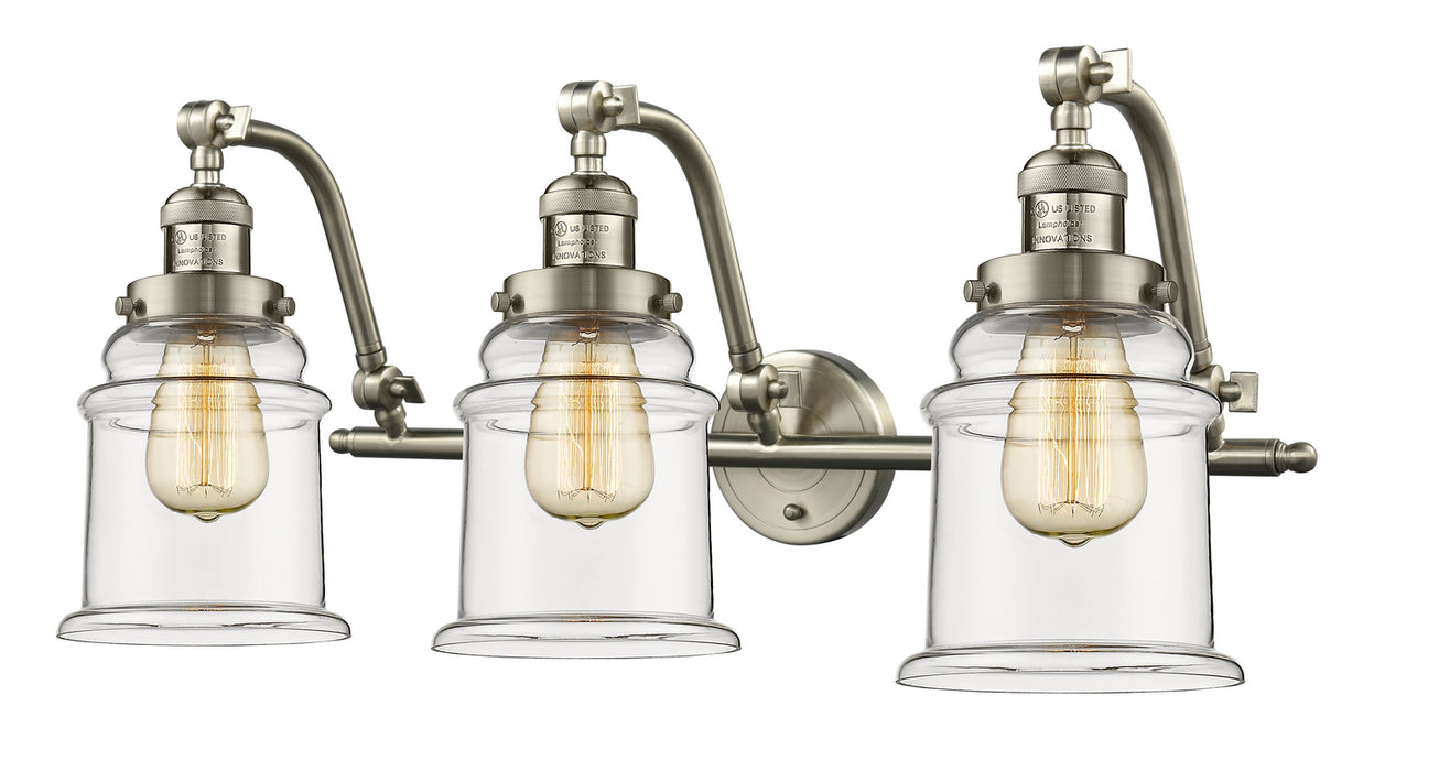 Innovations 515-3W-SN-G182 Three Light Bath Vanity, Brushed Satin Nickel
