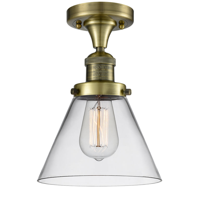Innovations 517-1CH-AB-G42-LED LED Semi-Flush Mount, Antique Brass