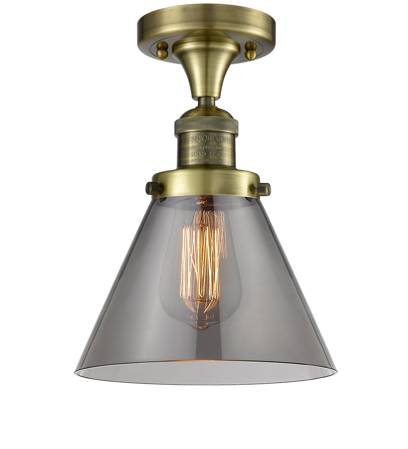 Innovations 517-1CH-AB-G43-LED LED Semi-Flush Mount, Antique Brass