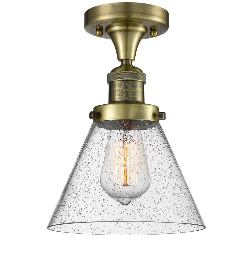 Innovations 517-1CH-AB-G44-LED LED Semi-Flush Mount, Antique Brass