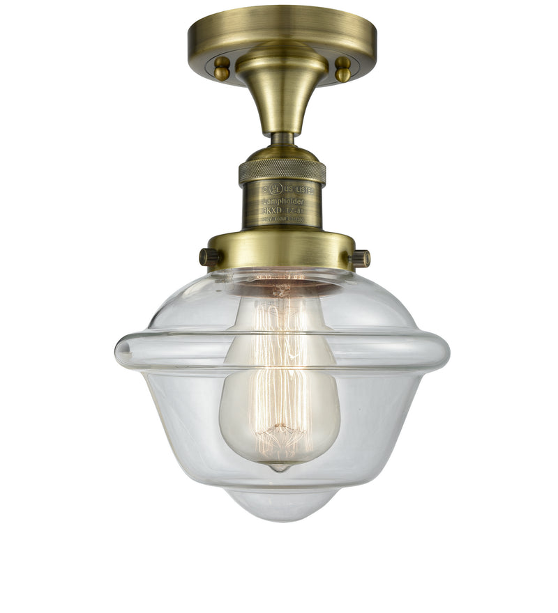 Innovations 517-1CH-AB-G532-LED LED Semi-Flush Mount, Antique Brass
