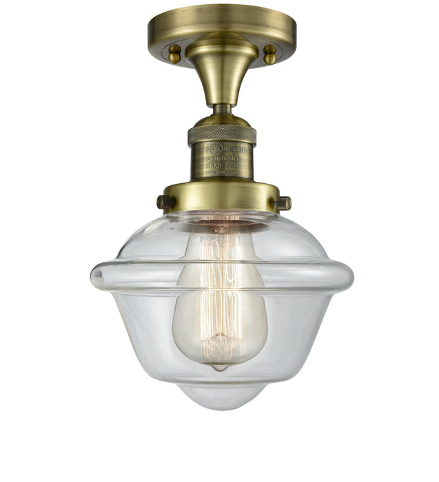 Innovations 517-1CH-AB-G532-LED LED Semi-Flush Mount, Antique Brass
