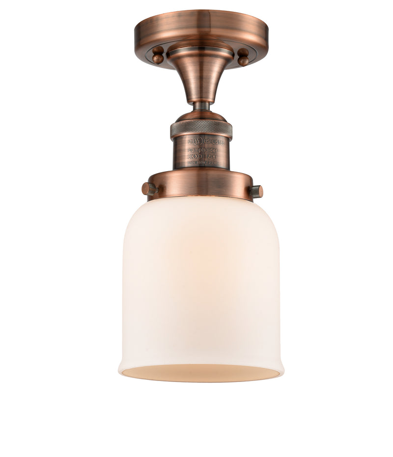 Innovations 517-1CH-AC-G51-LED LED Semi-Flush Mount, Antique Copper