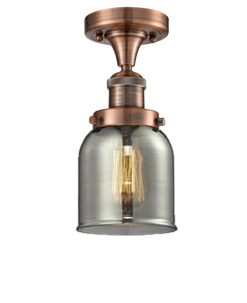 Innovations 517-1CH-AC-G53-LED LED Semi-Flush Mount, Antique Copper