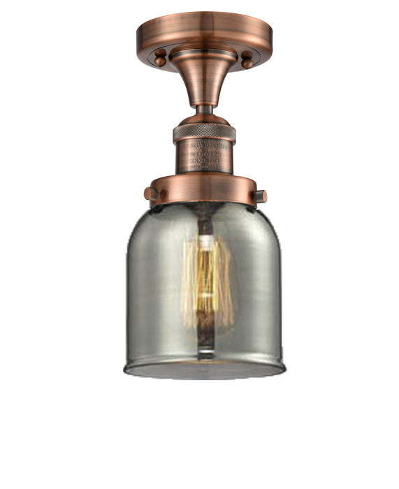 Innovations 517-1CH-AC-G53-LED LED Semi-Flush Mount, Antique Copper