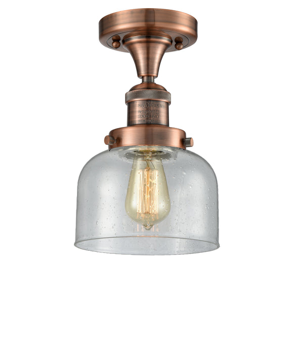 Innovations 517-1CH-AC-G74-LED LED Semi-Flush Mount, Antique Copper