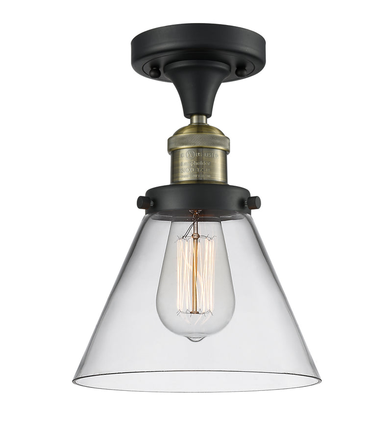 Innovations 517-1CH-BAB-G42 One Light Semi-Flush Mount, Black Antique Brass