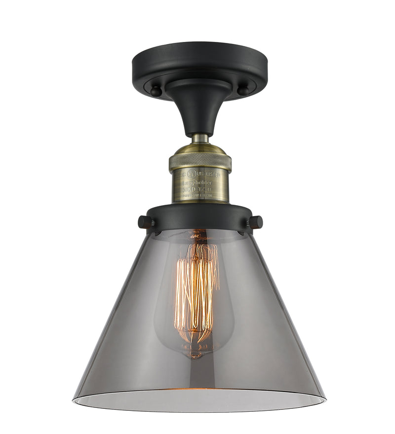 Innovations 517-1CH-BAB-G43-LED LED Semi-Flush Mount, Black Antique Brass