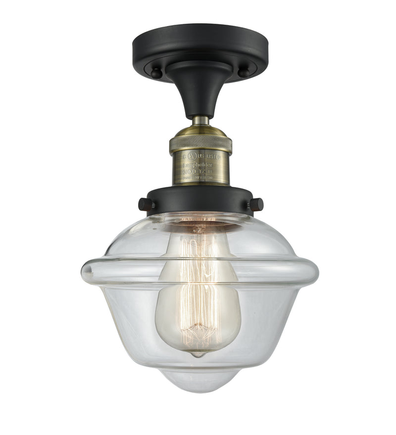Innovations 517-1CH-BAB-G532-LED LED Semi-Flush Mount, Black Antique Brass