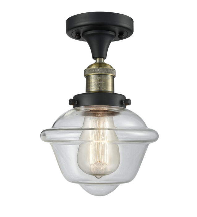 Innovations 517-1CH-BAB-G532-LED LED Semi-Flush Mount, Black Antique Brass