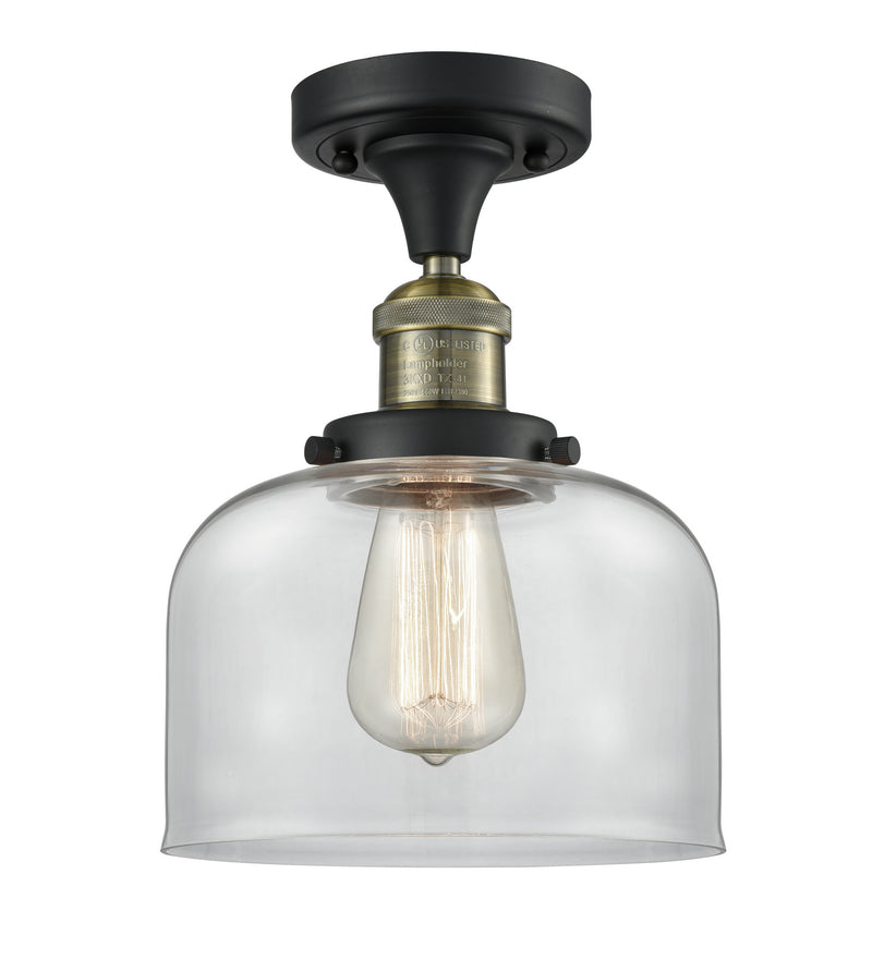 Innovations 517-1CH-BAB-G72 One Light Semi-Flush Mount, Black Antique Brass