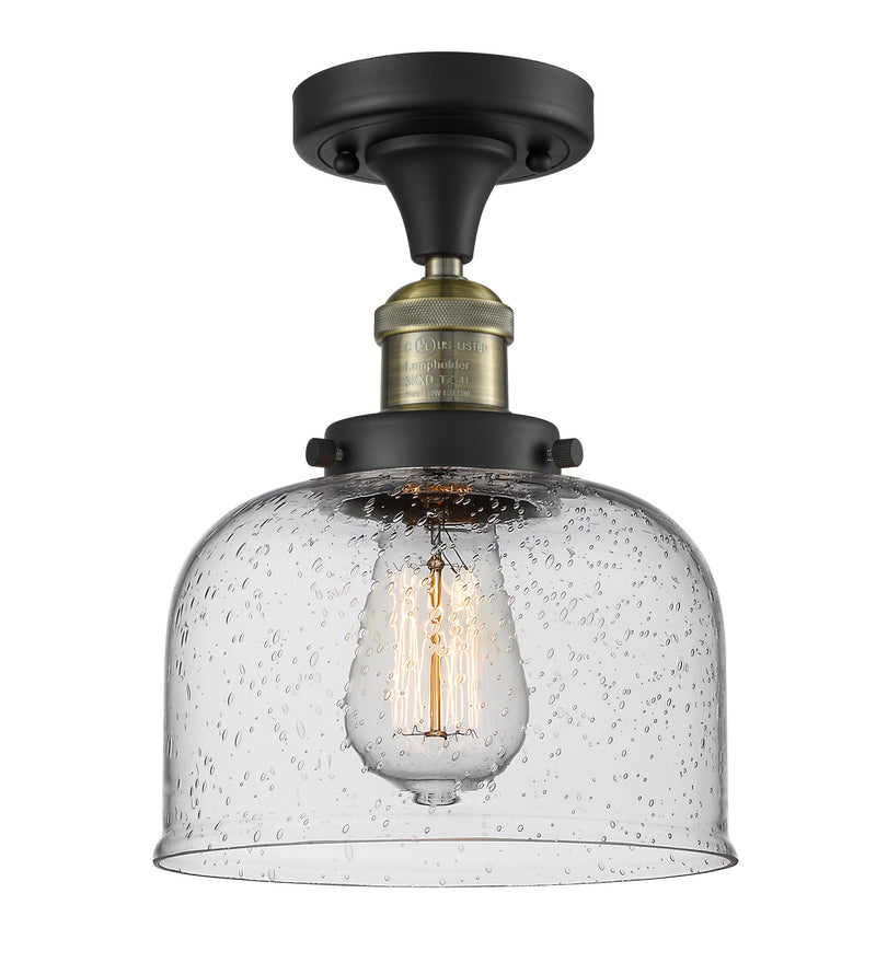 Innovations 517-1CH-BAB-G74 One Light Semi-Flush Mount, Black Antique Brass