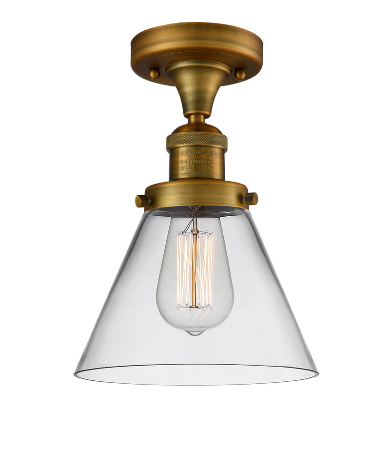 Innovations 517-1CH-BB-G42-LED LED Semi-Flush Mount, Brushed Brass