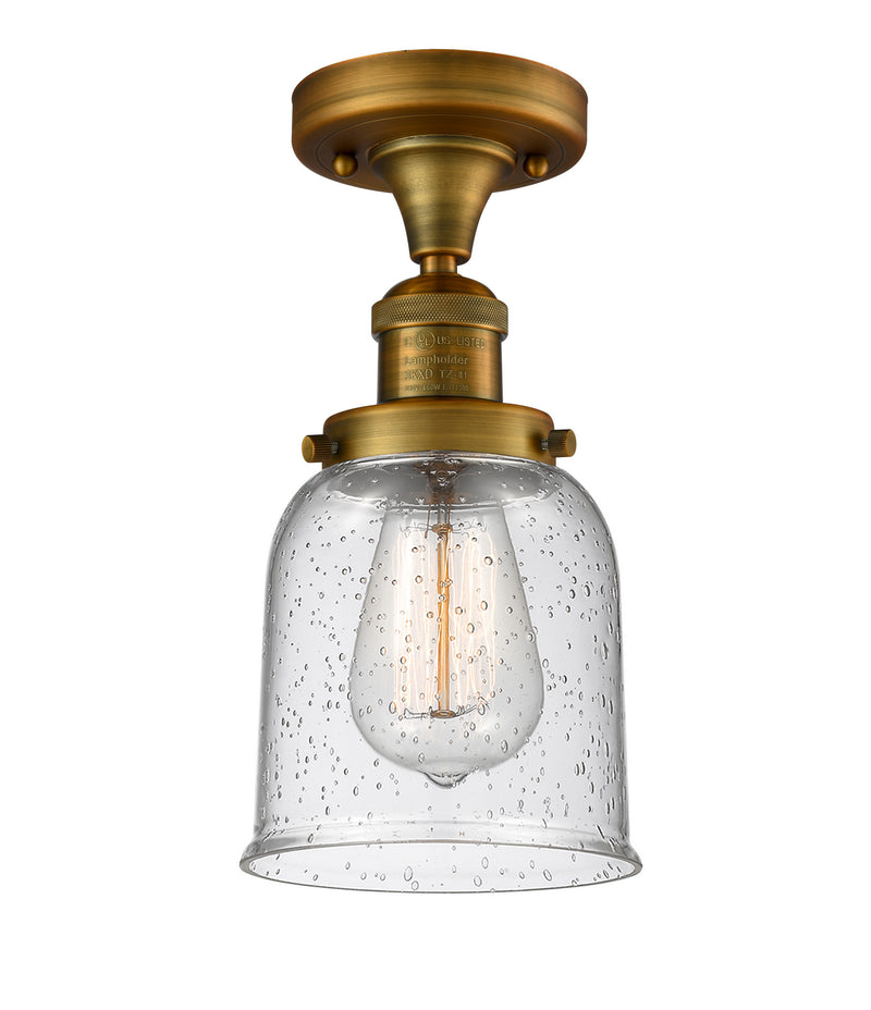 Innovations 517-1CH-BB-G54 One Light Semi-Flush Mount, Brushed Brass