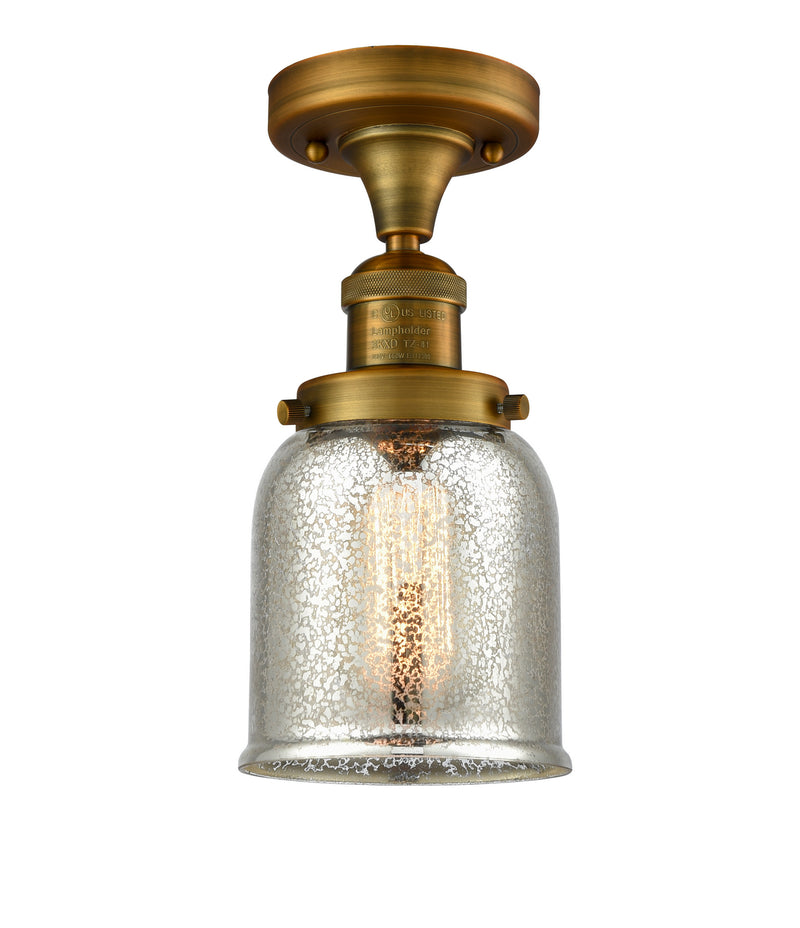 Innovations 517-1CH-BB-G58 One Light Semi-Flush Mount, Brushed Brass