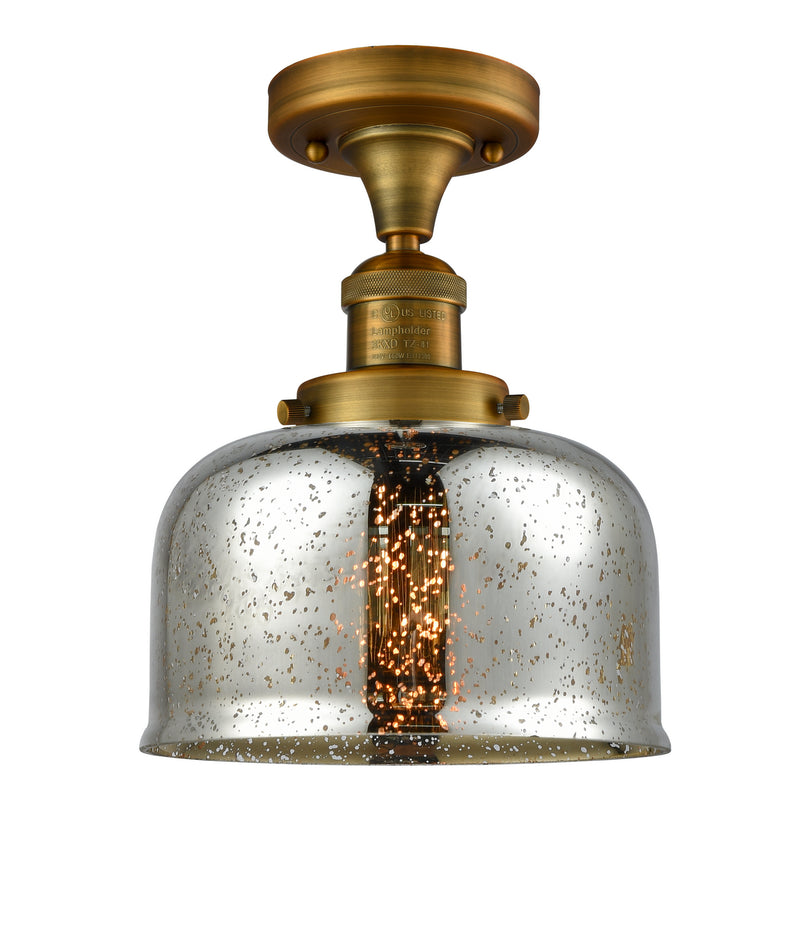 Innovations 517-1CH-BB-G78 One Light Semi-Flush Mount, Brushed Brass