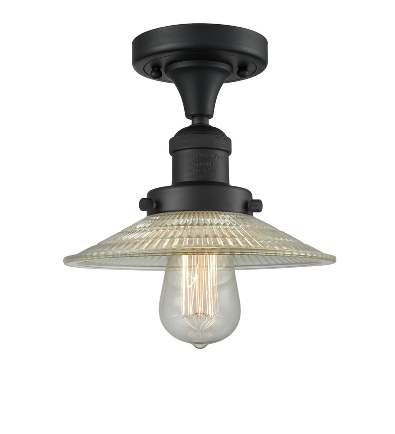 Innovations 517-1CH-BK-G2 One Light Semi-Flush Mount, Matte Black
