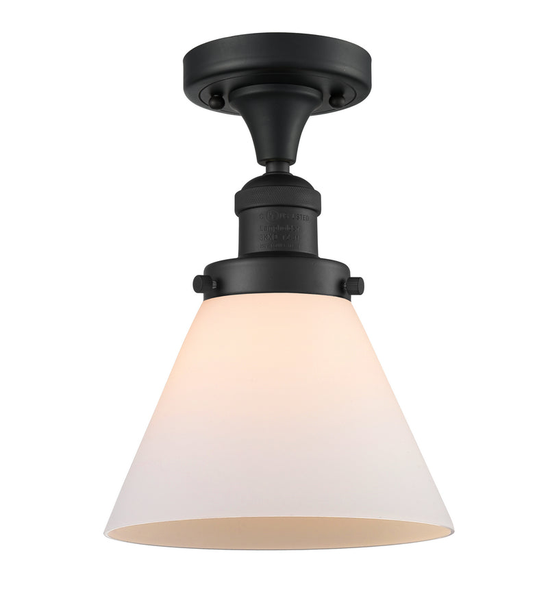 Innovations 517-1CH-BK-G41 One Light Semi-Flush Mount, Matte Black