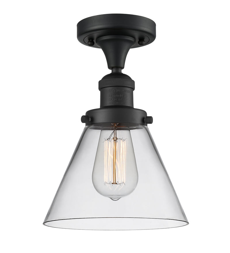 Innovations 517-1CH-BK-G42 One Light Semi-Flush Mount, Matte Black