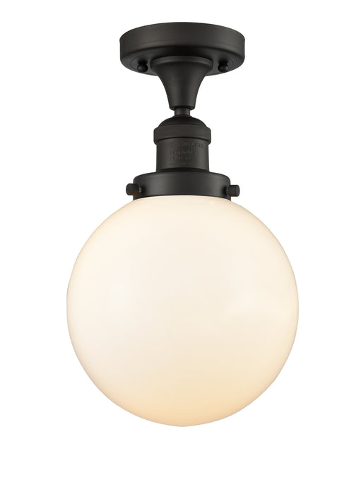 Innovations 517-1CH-OB-G201-8 One Light Semi-Flush Mount, Oil Rubbed Bronze