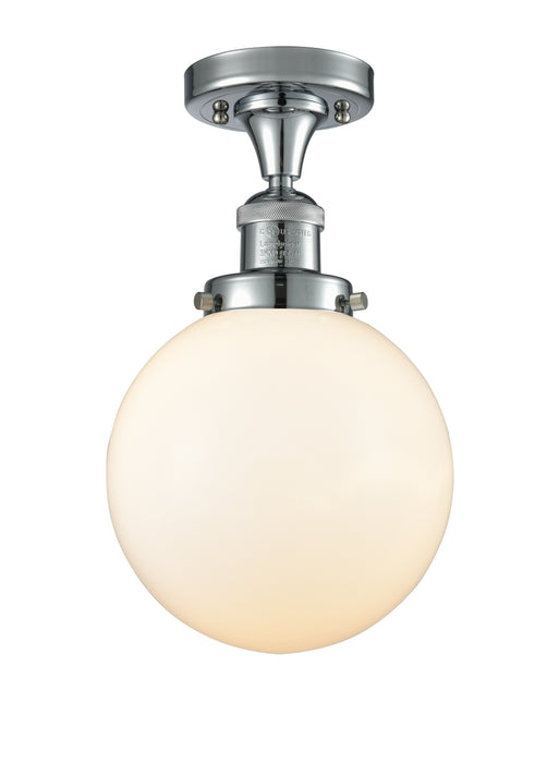 Innovations 517-1CH-PC-G201-8 One Light Semi-Flush Mount, Polished Chrome