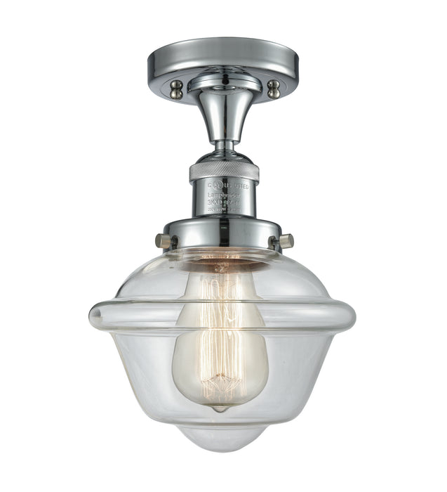 Innovations 517-1CH-PC-G532 One Light Semi-Flush Mount, Polished Chrome