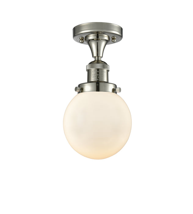 Innovations 517-1CH-PN-G201-6 One Light Semi-Flush Mount, Polished Nickel