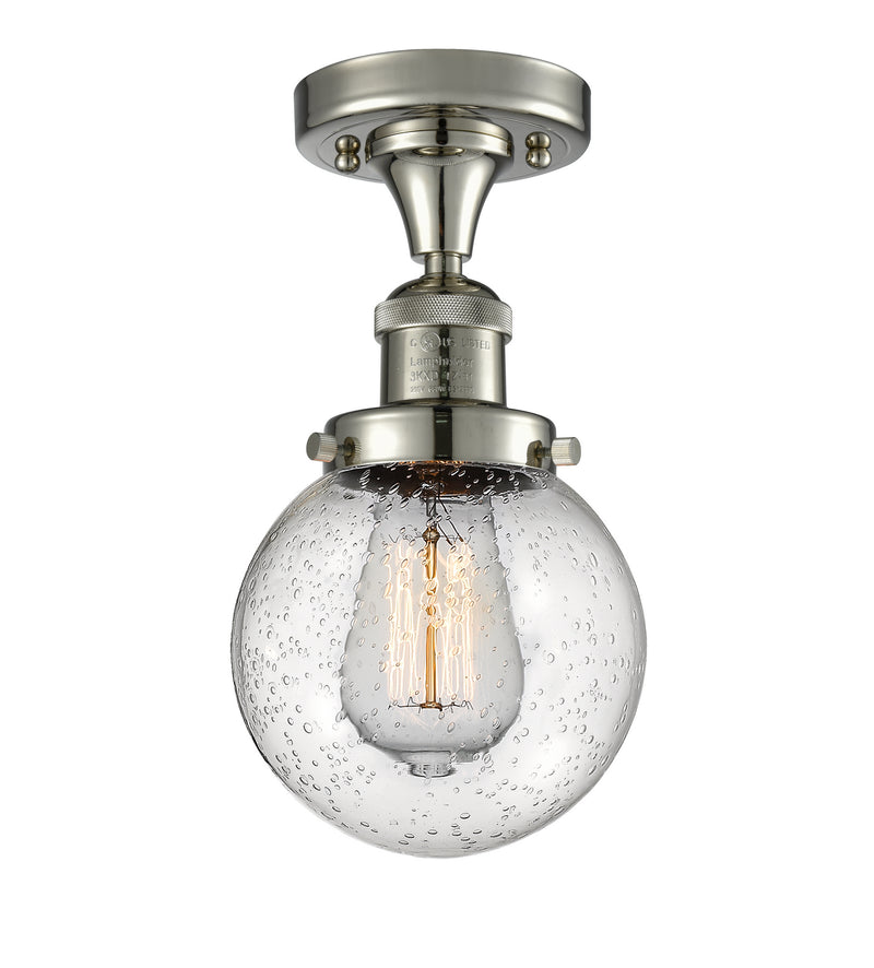 Innovations 517-1CH-PN-G204-6 One Light Semi-Flush Mount, Polished Nickel