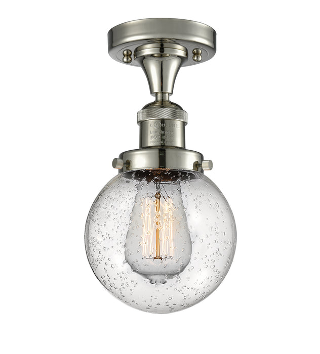 Innovations 517-1CH-PN-G204-6-LED LED Semi-Flush Mount, Polished Nickel