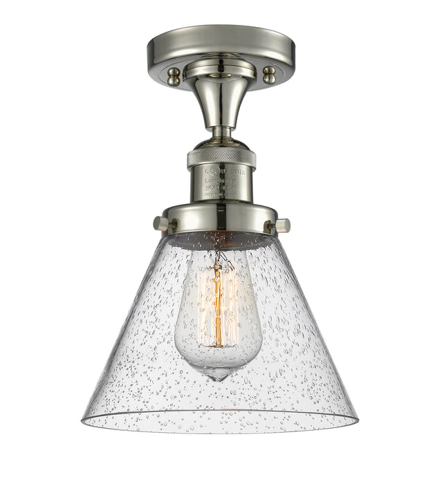 Innovations 517-1CH-PN-G44 One Light Semi-Flush Mount, Polished Nickel