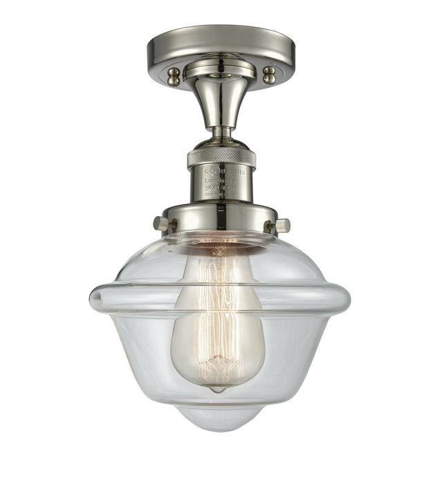 Innovations 517-1CH-PN-G532 One Light Semi-Flush Mount, Polished Nickel