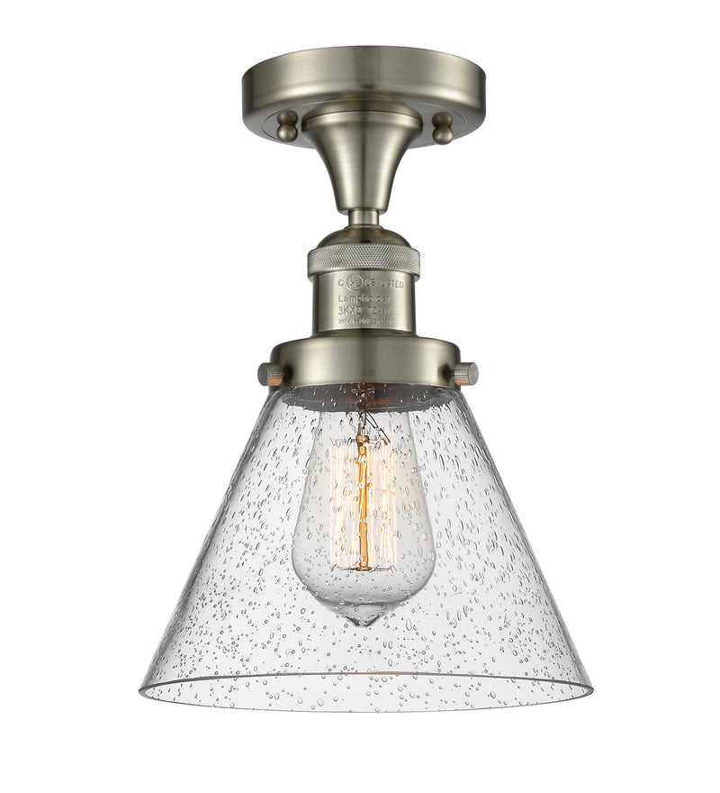 Innovations 517-1CH-SN-G44 One Light Semi-Flush Mount, Brushed Satin Nickel