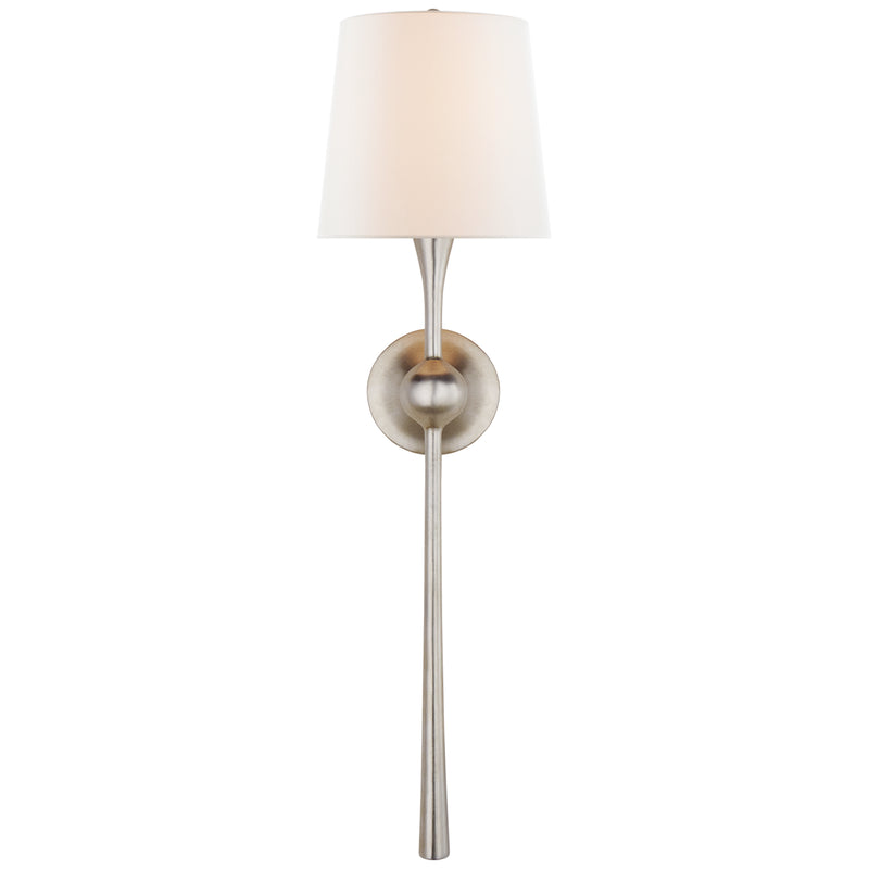 Visual Comfort Signature ARN 2302BSL-L One Light Wall Sconce, Burnished Silver Leaf