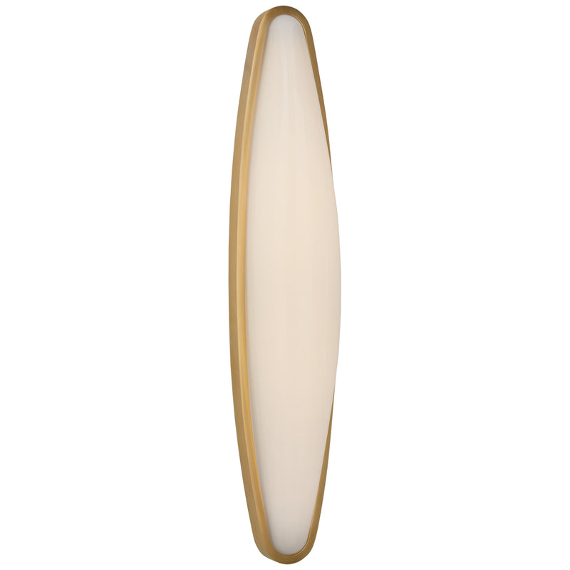 Visual Comfort Signature ARN 2401HAB-WG LED Bath Sconce, Hand-Rubbed Antique Brass