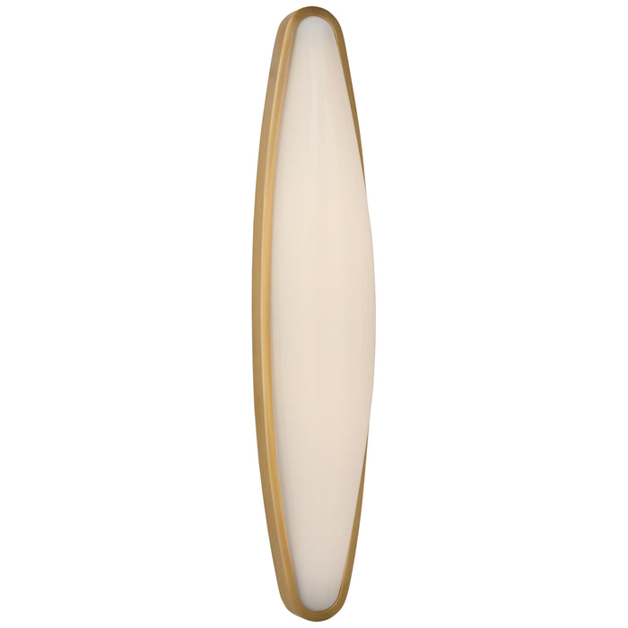 Visual Comfort Signature ARN 2401HAB-WG LED Bath Sconce, Hand-Rubbed Antique Brass
