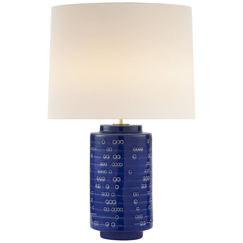 Visual Comfort Signature ARN 3609PBL-L One Light Table Lamp, Pebbled Blue