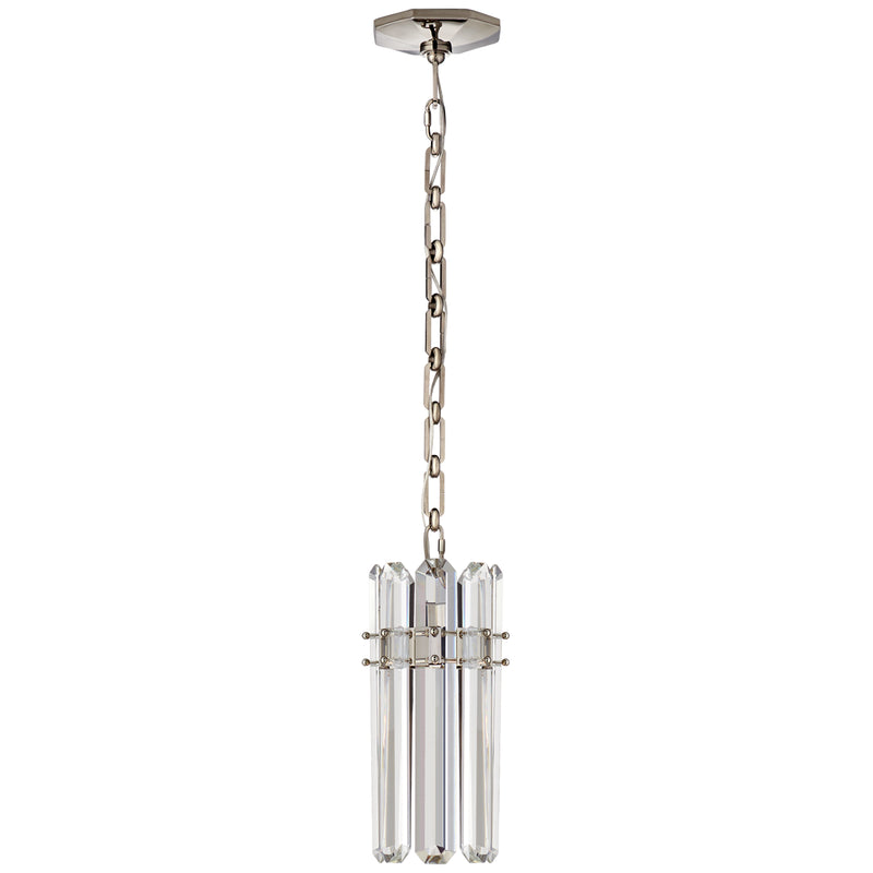 Visual Comfort Signature ARN 5123PN-CG One Light Pendant, Polished Nickel