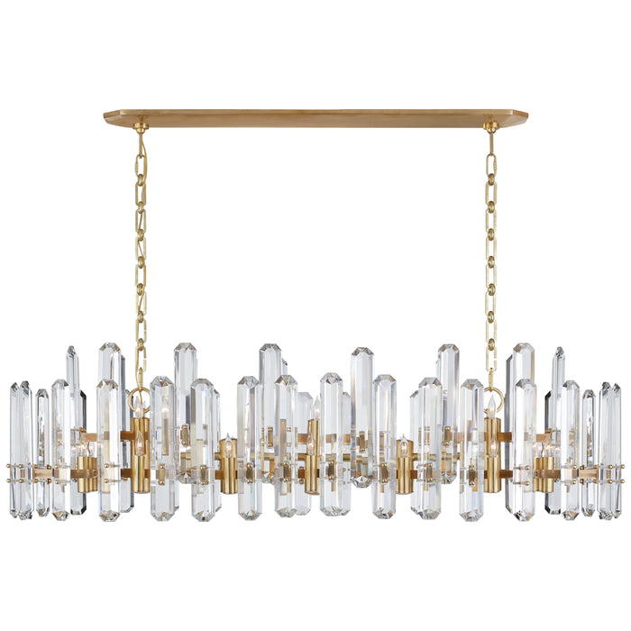 Visual Comfort Signature ARN 5127HAB-CG 24 Light Chandelier, Hand-Rubbed Antique Brass