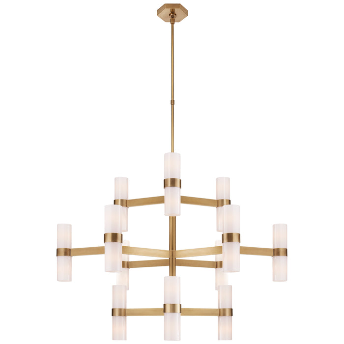 Visual Comfort Signature ARN 5272HAB-WG 24 Light Chandelier, Hand-Rubbed Antique Brass