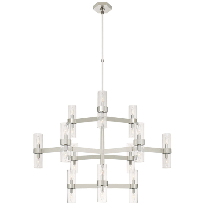 Visual Comfort Signature ARN 5272PN-CG 24 Light Chandelier, Polished Nickel