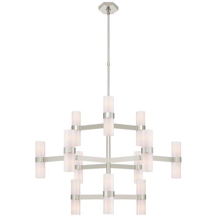 Visual Comfort Signature ARN 5272PN-WG 24 Light Chandelier, Polished Nickel