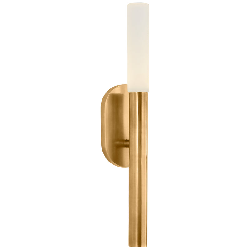 Visual Comfort Signature KW 2280AB-EC LED Bath Sconce, Antique-Burnished Brass